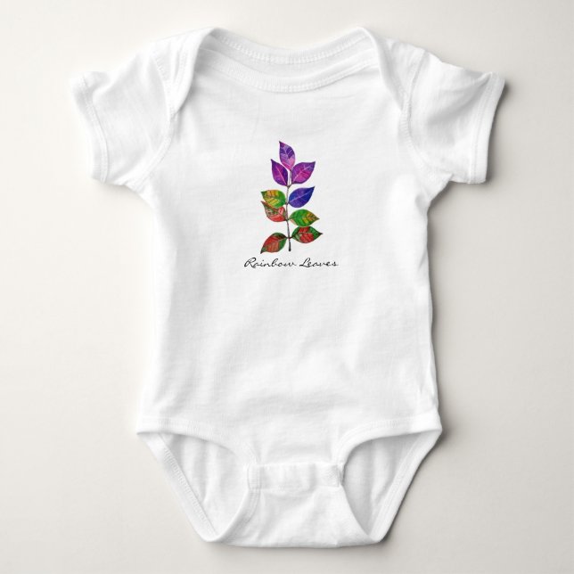 Camiseta Folhas arco-íris de água (Frente)