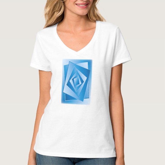 Camiseta Folhas Azuis (Frente)