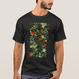 Camiseta Folhas Botânicas Tropicais Tropicais De Padrão