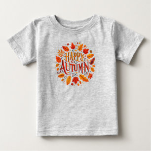 Camiseta folhas clássicas e feliz outono