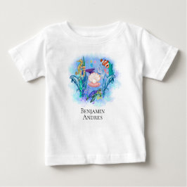 Camiseta Folhas Coloridas De Animais Do Oceano Cinto