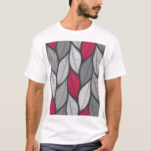 Camiseta Folhas coloridas: padrão sem costura desenhado à m