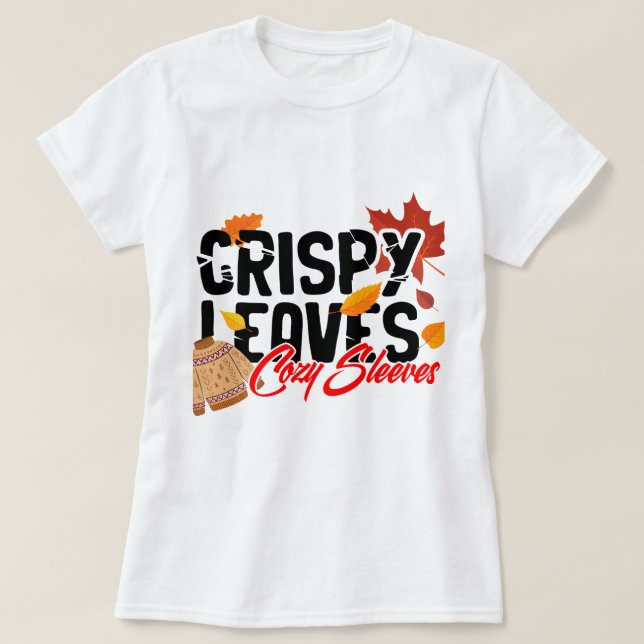 Camiseta Folhas Crispy, Capas Cozy (Frente do Design)