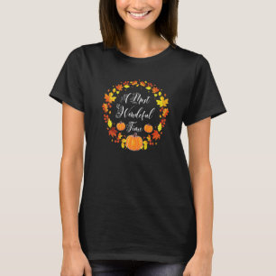 Camiseta Folhas da Estação do Outono Coroa de Outono Um Mai