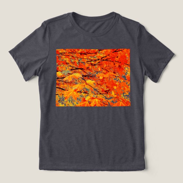 Camiseta Folhas de Bordo Outono (Design frontal)