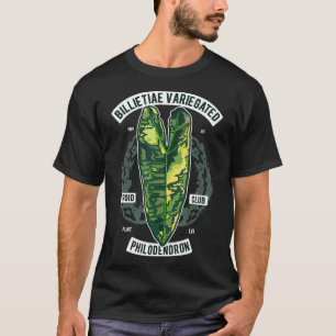 Camiseta Folhas de Botânica Variegadas Filodendron Billieti