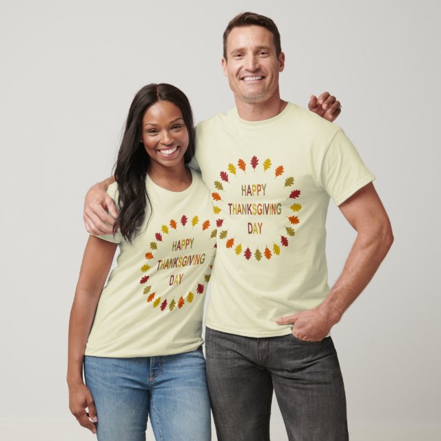 Camiseta Folhas de Carvalho de Ação de Graças (Unissex)