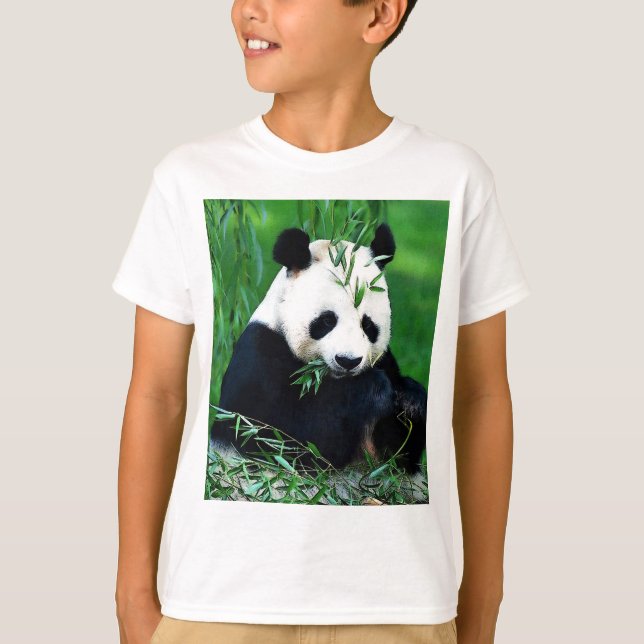 Camiseta Folhas de Comida de Panda (Frente)