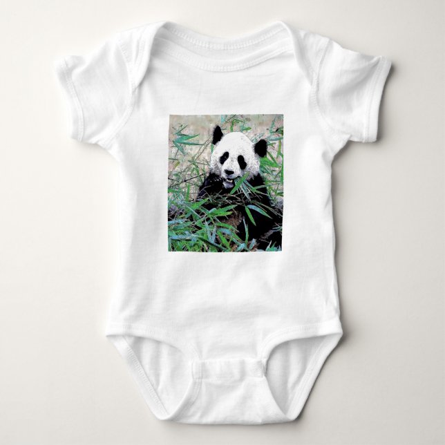 Camiseta Folhas de Comida de Panda (Frente)