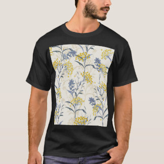Camiseta Folhas de frutos amarelos do outono, sem costura c