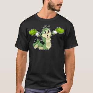 Camiseta Folhas de lagartas
