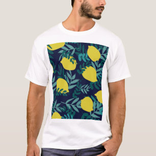 Camiseta Folhas de limão: fundo de ilustração vintage.
