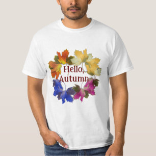 Camiseta Folhas de Outono Coloridas