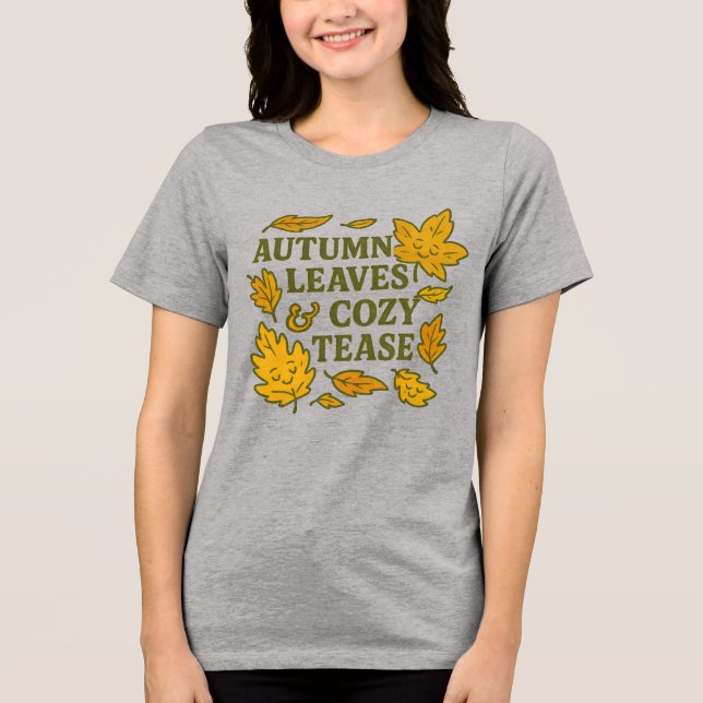 Camiseta Folhas de Outono & Cozy Tease | Fli de Ou (Frente)
