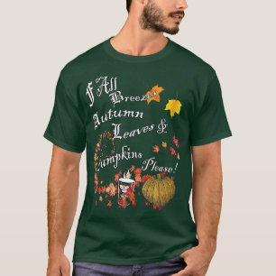 Camiseta Folhas de outono de Pumpkins, Café Cita Prazer