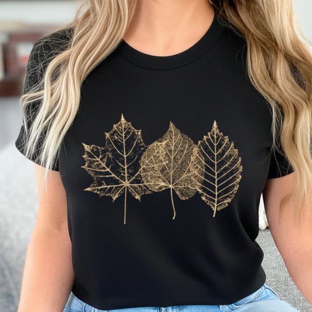 Camiseta Folhas de Outono Douradas | Folha de Outono (Celebrate autumn in style with this golden fall leaves tee cozy, chic, and perfect for Thanksgiving)