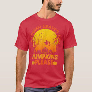 Camiseta Folhas De Outono E Abóboras, Por Favor, Um Pum De