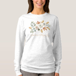 Camiseta Folhas de Outono e Brisa de Mahjong Vintage 