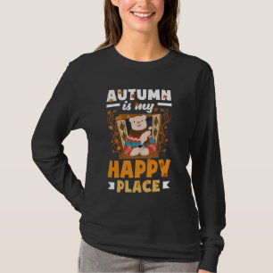 Camiseta Folhas de outono e Folhas de Arte de Abóbora