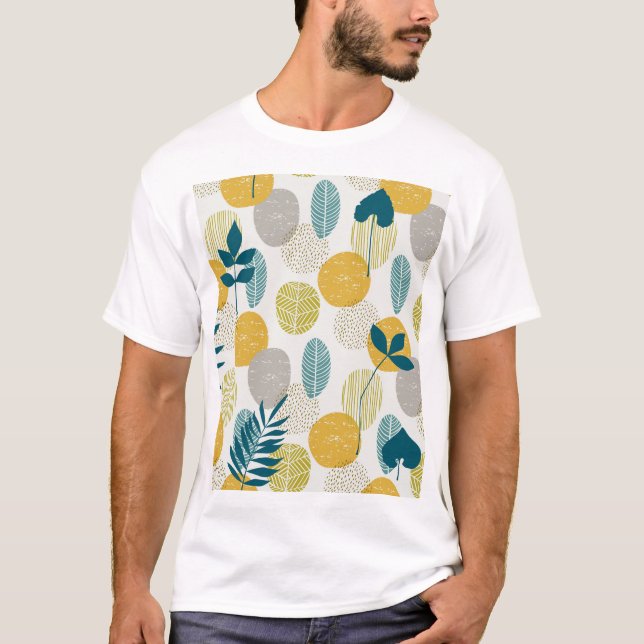 Camiseta Folhas de outono, padrão perfeito de colheita. (Frente)