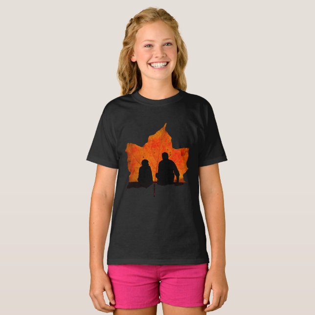CAMISETA FOLHAS DE OUTONO PAI E FILHO (Frente Completa)