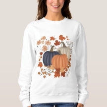 Folhas de outono Russas de Pumpkins Flores Selvage