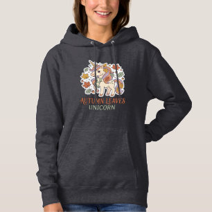 Camiseta Folhas de Outono Unicórnio Design Gráfico de Merch