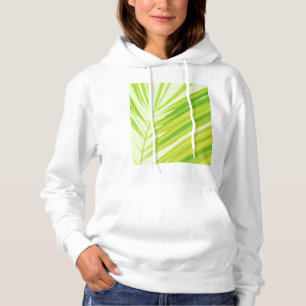 Camiseta Folhas de Palma de Pastel Verde-Pálidas