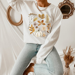 Camiseta Folhas de queda e camisola de abóbora