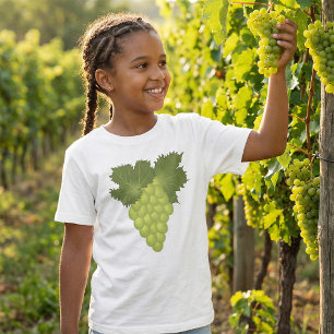 Camiseta Folhas de Videira de Uvas Verdes Fruta Fresca