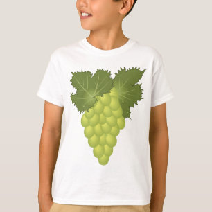 Camiseta Folhas de Videira de Uvas Verdes Fruta Fresca