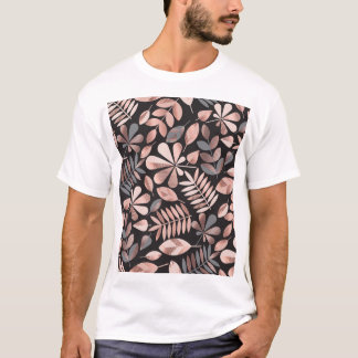 Camiseta Folhas do outono Elegante: Geométrico do Pastel