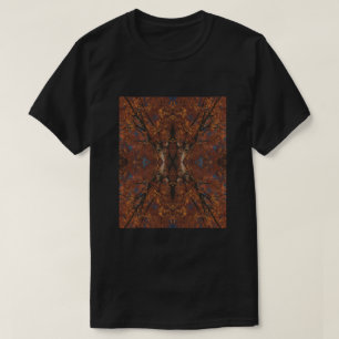 Camiseta folhas laranja em uma árvore de outono