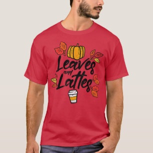 Camiseta Folhas Latinhas de Pumpkin Spice Queda Autumn Than
