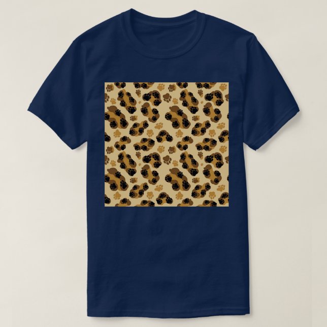 Camiseta Folhas-leopardo - Padrão bonito de Tobe Fonseca (Frente do Design)