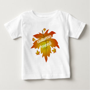Camiseta Folhas mapeadas de tipografia de humor de outono