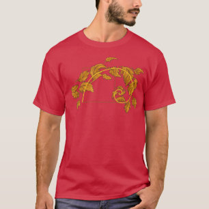 Camiseta Folhas sopradas no outono em fibonacci espiral gif