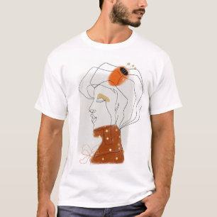 Camiseta Folhas Tropicais, Design de padrão sem costura.
