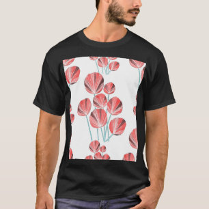 Camiseta Folhas Tropicais: Padrão Criativo Desenhado À Mão