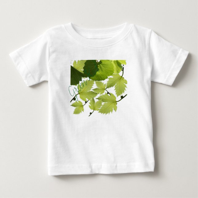 Camiseta Folhas Verdes da Vinha de Grama (Frente)