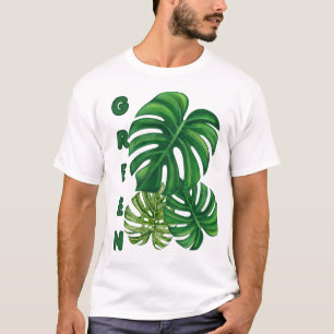 Camiseta Folhas Verdes de Monstera