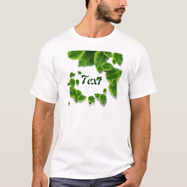 Camiseta Folhas verdes em queda (Frente)
