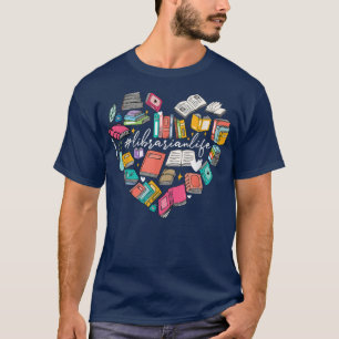 Camiseta Folheto de Dias de os namorados Bibliotecários Lei