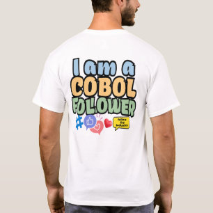 Camiseta Folheto de Linguagem de Programação do Cobol