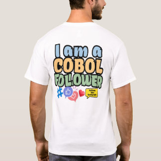 Camiseta Folheto de Linguagem de Programação do Cobol