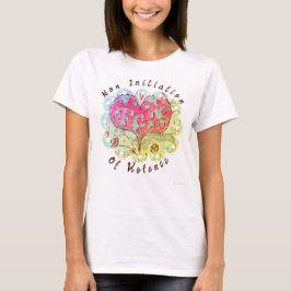 Camiseta Folk Art Heart Non-Initiation Of Violence
