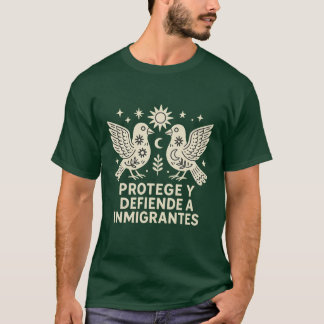 Camiseta Folk Art Immigration Rights Shirt - Proteger e Def
