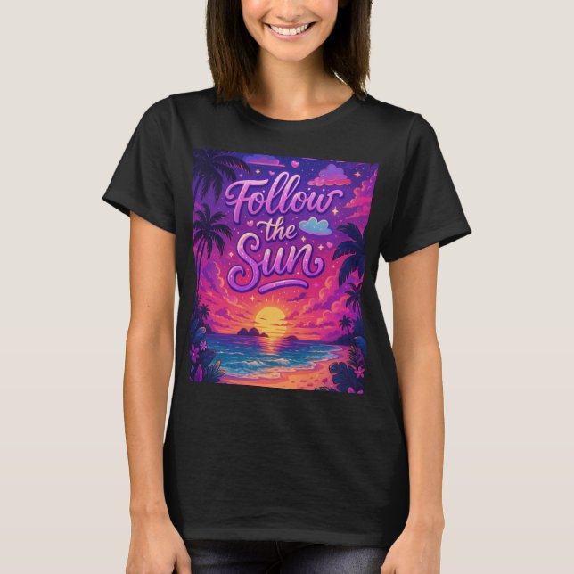 Camiseta Follow the sun - cute girl t shirt (Frente)