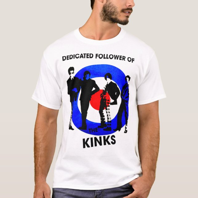 Camiseta Follower Dedicado Da Banda De Kinks Clássica T-Shi (Frente)