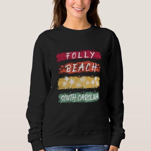 Camiseta Folly Beach South Carolina Chalk (Frente)